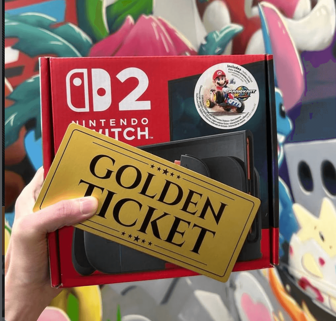 Golden Ticket grand prize — past winners have won a Nintendo Switch 2